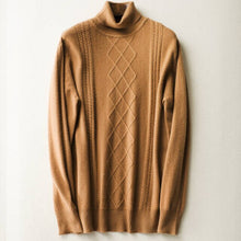 Load image into Gallery viewer, Hot Sale Turtleneck Men Sweaters 100% Pure Cashmere Knitted Jumpers Male Standard Clothes High Quality 6 Colors Soft Man Sweater