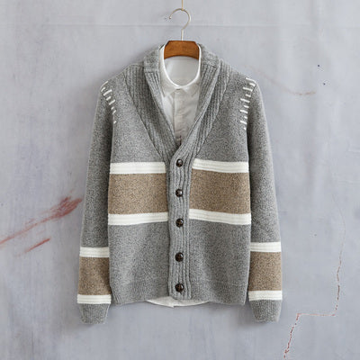 Cardigans Men Thick Sweater 2017 New Autumn Winter Knitwear Cardigan Long Sleeve Cardigan Mens V-Neck Sweaters   BS61