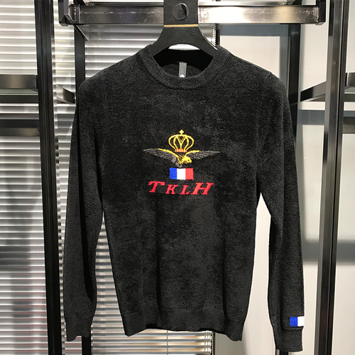 AH10125    Fashion Men's Sweaters 2019 Runway Luxury famous Brand European Design party style Men's Clothing