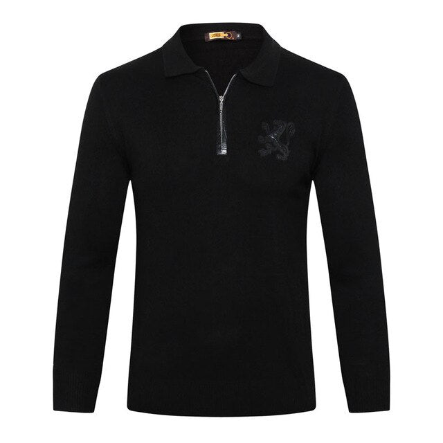 Billionaire sweater wool Cowhide zipper men's 2019 New Autumn Winter high quality printing Business Casual M-5XL free shipping