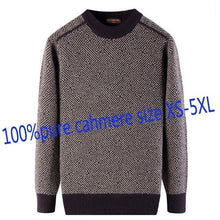 Load image into Gallery viewer, New High Quality Winter 100% Pure Cashmere Sweater Men Loose Casual Computer Knitted O-neck Pullovers Thick Plus Size XS-4XL 5XL