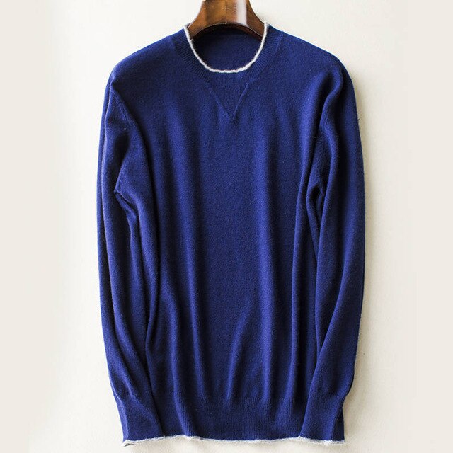 Man Sweaters Hight Quality 100% Goat Cashmere Knitting Pullovers Hot Sale Men Jumpers 4Colors Standard Clothes Cashmere Knitwear