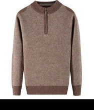 Load image into Gallery viewer, New High Quality Winter Men 100 Pure Cashmere Semi High Zipper Collar Sweater Thicker Casual Computer Knitted Plus Size XS-5XL