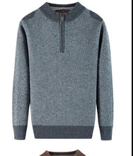 Load image into Gallery viewer, New High Quality Winter Men 100 Pure Cashmere Semi High Zipper Collar Sweater Thicker Casual Computer Knitted Plus Size XS-5XL