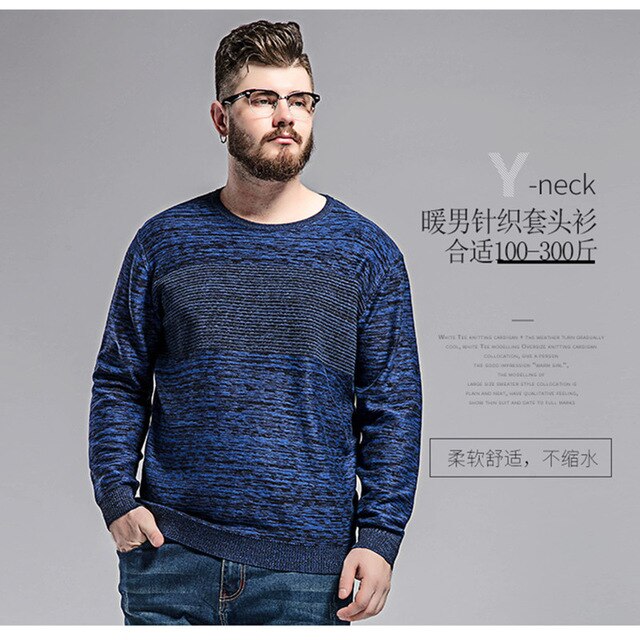 new large size Men Winter Cashmere Wool Sweater Brand Clothing Mens Sweaters Fashion Print Casual Shirt Pullover Men Pull O-Neck