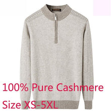 Load image into Gallery viewer, New Arrival High Quality 100% Pure Cashmere Winter Men Thicken Warm Sweater Computer Knitted Mandarin Collar Plus Size XS-5XL