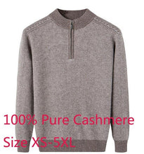 Load image into Gallery viewer, New Arrival High Quality 100% Pure Cashmere Winter Men Thicken Warm Sweater Computer Knitted Mandarin Collar Plus Size XS-5XL