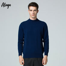 Load image into Gallery viewer, 2019 Winter Warm Knittted Sweater Men Brand 100% Pure Cashmere Sweater Turtleneck Jumper Plus Size Long Sleeve Knitted Pullover