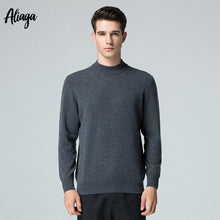 Load image into Gallery viewer, 2019 Winter Warm Knittted Sweater Men Brand 100% Pure Cashmere Sweater Turtleneck Jumper Plus Size Long Sleeve Knitted Pullover