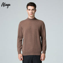 Load image into Gallery viewer, 2019 Winter Warm Knittted Sweater Men Brand 100% Pure Cashmere Sweater Turtleneck Jumper Plus Size Long Sleeve Knitted Pullover