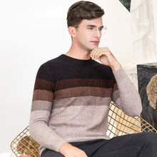 Load image into Gallery viewer, Autumn Winter Sweater Men 2019 New Arrival Casual Pullover Men Long Sleeve O-Neck Patchwork Knitted Men Sweaters