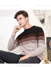 Load image into Gallery viewer, Autumn Winter Sweater Men 2019 New Arrival Casual Pullover Men Long Sleeve O-Neck Patchwork Knitted Men Sweaters