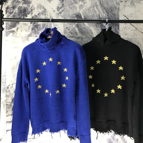 Best Version 1:1 Quality Vetements Sweater European Stars Turtleneck Sweaters Hiphop Women Men High Collar Pullovers Outwear