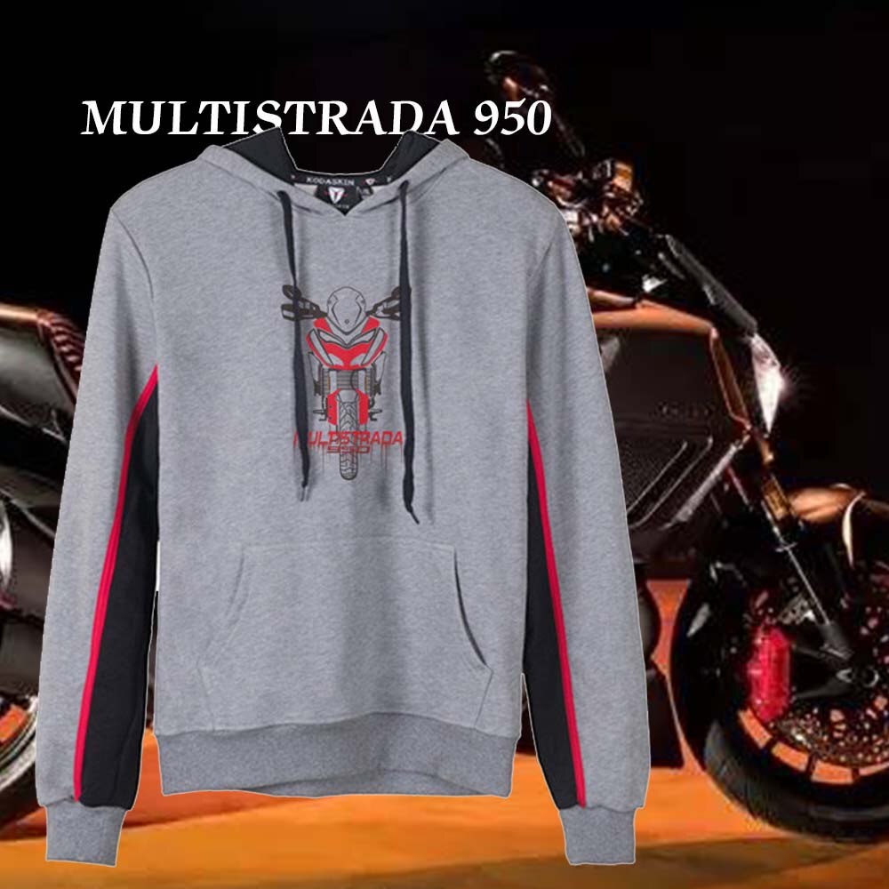 KODASKIN Men Cotton Round Neck Casual Printing Sweater Sweatershirt Hoodies for Multistrada 950  Multistrada950