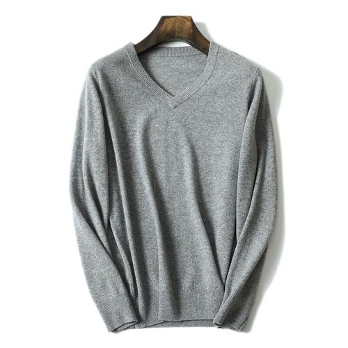 New Arrival Mens Cashmere Sweaters Casual V Neck 100% Cashmere Pullover Jumpers Knitted Mens Basic Styles Autumn Winter Tops