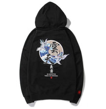 Load image into Gallery viewer, New casual fashion embroidery crane head hooded sweater tide male loose large size long-sleeved hoodie hip hop embroidery hooded