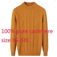 Load image into Gallery viewer, New 100%cashmere Men Sweater Thicker Casual Computer Knitted O-neck Pullovers High Quality Winter Plus Size XS SMLXL2XL3XL4XL5XL