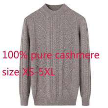 Load image into Gallery viewer, New 100%cashmere Men Sweater Thicker Casual Computer Knitted O-neck Pullovers High Quality Winter Plus Size XS SMLXL2XL3XL4XL5XL