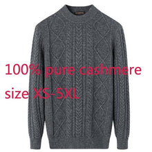 Load image into Gallery viewer, New 100%cashmere Men Sweater Thicker Casual Computer Knitted O-neck Pullovers High Quality Winter Plus Size XS SMLXL2XL3XL4XL5XL