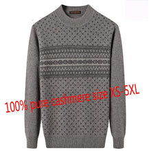 Load image into Gallery viewer, New Arrival Fashion High Quality 100%cashmere Sweater Men Casual Computer Knitted O-neck Pullovers Thick Plus Size XSSMLXL-5XL