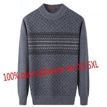 Load image into Gallery viewer, New Arrival Fashion High Quality 100%cashmere Sweater Men Casual Computer Knitted O-neck Pullovers Thick Plus Size XSSMLXL-5XL