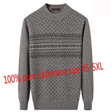 Load image into Gallery viewer, New Arrival Fashion High Quality 100%cashmere Sweater Men Casual Computer Knitted O-neck Pullovers Thick Plus Size XSSMLXL-5XL