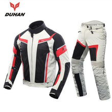 Load image into Gallery viewer, Motorcycle Jackets mens pants set spring summer motorcycle trousers breathable sweater jacket, protective gear