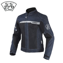 Load image into Gallery viewer, Moto Casual Sweater Jacket Men Denim Motorcycle Jacket Off-Road Racing Hoodies Motorbike Motocross Protective Gear Chaqueta Moto