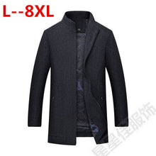 Load image into Gallery viewer, Plus 8XL 6XL 5XL 4XL high quality woolen sweater coats 2018 autumn winter men&#39;s mid length business business jacket coat jacket