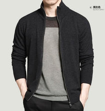 Load image into Gallery viewer, Free shipping 2019 New men&#39;s knitted sweater coat collar jacket cultivate one&#39;s morality    /M--XXXL