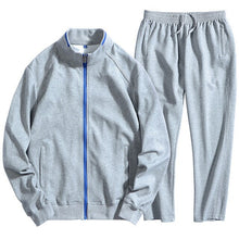Load image into Gallery viewer, 8XL Men Tracksuit Sportswear Autumn Zipper Sports Jacket Sweater Sweatshirt+pants Running Jogging Casual Set Leisure Sport Suit