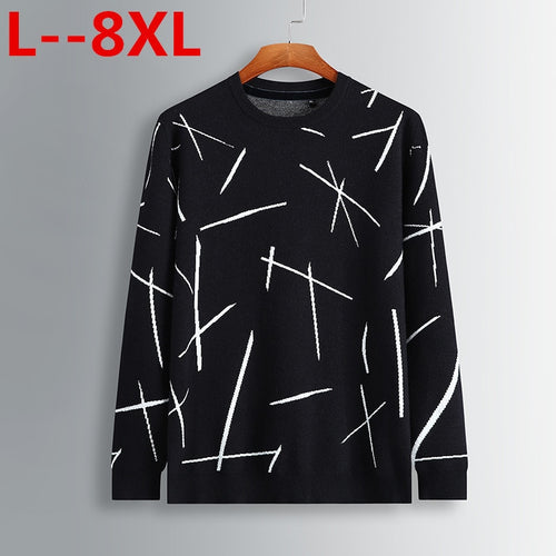 Spring plus size 8XL 7XL 6XL 5XL 2018 new Autumn Men's solid Sweater Men Youth Sweaters Pullovers Knitted Casual Man Knitwear
