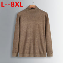 Load image into Gallery viewer, 8XL 6XL Winter High Neck Thick Warm Sweater Men Turtleneck Brand Mens Sweaters Slim Fit Pullover Men Knitwear Male Double collar