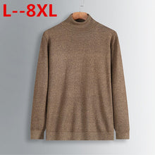 Load image into Gallery viewer, 8XL 6XL Winter High Neck Thick Warm Sweater Men Turtleneck Brand Mens Sweaters Slim Fit Pullover Men Knitwear Male Double collar