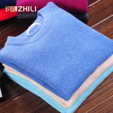 Load image into Gallery viewer, Men&#39;s Winter O-Neck Business Cashmere Blend Sweater Knitted Pullover Autumn Casual&amp;Fashion Soft Long Sleeve Knitwear 100% Cashme