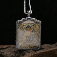 Load image into Gallery viewer, Free Shipping Wholesale S925 sterling silver jewelry men and women sweater chain Buddha licensing Thai silver Guanyin pendants