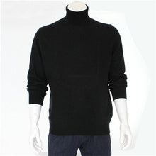 Load image into Gallery viewer, new arrival 100%goat cashmere knit men fashion turtleneck pullover sweater H-straight light grey 3color XS/2XL