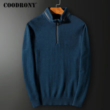 Load image into Gallery viewer, COODRONY Mens Zipper Sweater Pull Homme Stand-up Collar Cashmere Sweaters For 2018 Winter Thick Warm Merino Wool Pullover Men 47