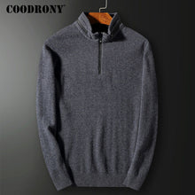 Load image into Gallery viewer, COODRONY Mens Zipper Sweater Pull Homme Stand-up Collar Cashmere Sweaters For 2018 Winter Thick Warm Merino Wool Pullover Men 47
