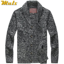 Load image into Gallery viewer, Muls Luxury Collection Cardigan Men 80% Wool 20% Acrylic Winter Heavy Knitted Thick Men Sweater Cardigan Jacket USA Size M-XL