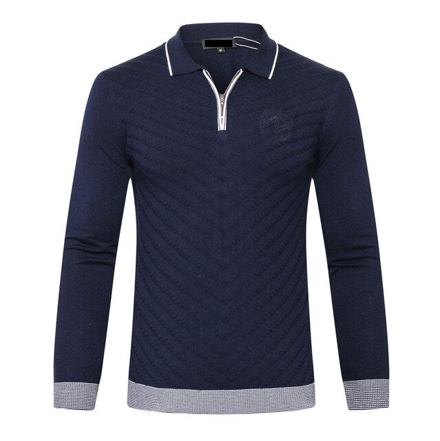 TACE&SHARK Billionaire Sweater wool men's 2018 new arrival commerce solid color zipper collar wool gentleman M-5XL free shipping