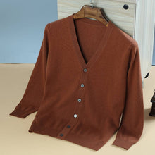 Load image into Gallery viewer, Man Sweaters 100% Cashmere Knitting Cardigans Vneck Fashion Button Jumpers Pure Cashmere Male Standard Clothes Hot Sale Sweater