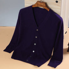 Load image into Gallery viewer, Man Sweaters 100% Cashmere Knitting Cardigans Vneck Fashion Button Jumpers Pure Cashmere Male Standard Clothes Hot Sale Sweater