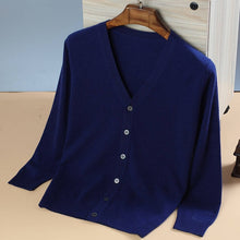 Load image into Gallery viewer, Man Sweaters 100% Cashmere Knitting Cardigans Vneck Fashion Button Jumpers Pure Cashmere Male Standard Clothes Hot Sale Sweater