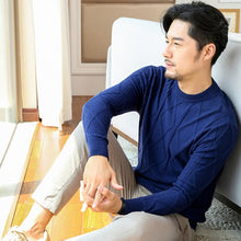 Load image into Gallery viewer, YSC Newest Hot Sales Men&#39;s Knitted pure Cashmere Sweater Circular collar Solid color diamond Soft warmth High-quality Pullovers2