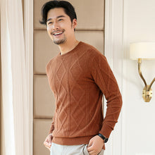 Load image into Gallery viewer, YSC Newest Hot Sales Men&#39;s Knitted pure Cashmere Sweater Circular collar Solid color diamond Soft warmth High-quality Pullovers2