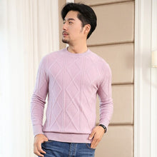 Load image into Gallery viewer, YSC Newest Hot Sales Men&#39;s Knitted pure Cashmere Sweater Circular collar Solid color diamond Soft warmth High-quality Pullovers2