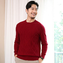 Load image into Gallery viewer, YSC Newest Hot Sales Men&#39;s Knitted pure Cashmere Sweater Circular collar Solid color diamond Soft warmth High-quality Pullovers2