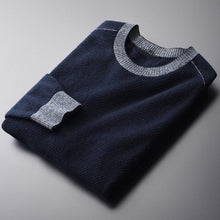 Load image into Gallery viewer, Minglu Luxury 100% Cashmere Sweater Man Winter Fashion Round Collar Cold Resistance Sweater Male Solid Slim Fit Sweaters Man 4XL