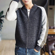 Load image into Gallery viewer, Cardigans Men Wool Sweater 2017 New Knitwear Zipper Cardigan Patchwork Top quality Male Fashion Outerwear  BS58
